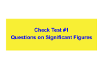 Significant Figures