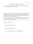 INDEPENDENT AND DEPENDENT PROBABILITY 1. A recent study