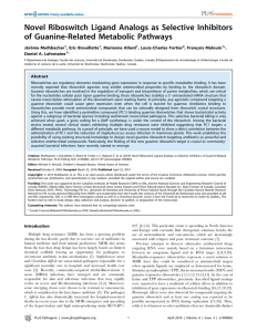 Novel Riboswitch Ligand Analogs as Selective Inhibitors of Guanine