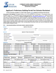 Preliminary Building Permit Fee Estimate Request