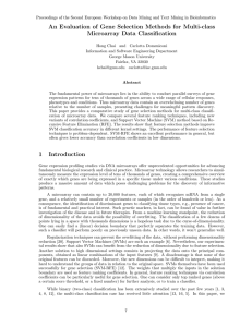 An Evaluation of Gene Selection Methods for Multi