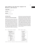 D Data Mining and Decision Support for Business and Science