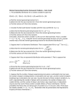 Moment Generating Function Homework Problems – Extra Credit 1