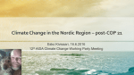 Threats and responses to Climate Change in the Nordic Region post