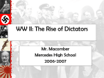 WW II: The Rise of Dictators