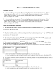 MAT170 Review Problems for Test 1