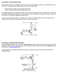 A transistor inverter (NOT gate)