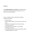 Section 6.4 The sampling distribution of a statistic is the distribution