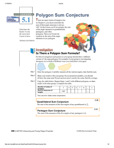 Polygon Sum Conjecture - TJ