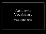 Academic Vocabulary