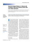 Successful Vaginal Delivery in a Woman with Tetralogy of Fallot and