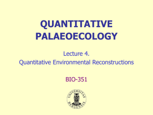 Quantiative environmental reconstructions