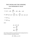 TIME VARYING AND TIME HARMONIC ELECTROMAGNETIC