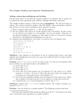 The Complex Numbers and Geometric Transformations Adding