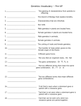 Genetics Vocabulary