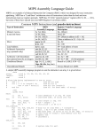 MIPS Assembly Language Guide