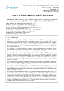 Impacts of climate change on harmful algal blooms