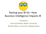 Raising your IQ on BI