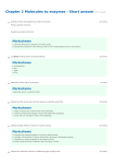 Chapter 2 Molecules to enzymes Short Answer