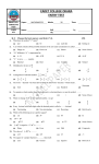 Math Model Paper - Cadet College Okara