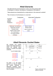Alkali Elements Alkali Elements: Excited States