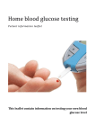 Home Blood Glucose Testing Leaflet