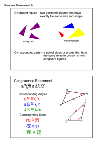 Congruent Triangles (part 1)