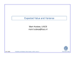 Expected Value and Variance