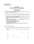 ECO 100Y INTRODUCTION TO ECONOMICS