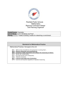 Plainfield Public Schools Mathematics Rigorous Curriculum Design