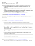 Earth Science Name Web Inquiry—Plate Tectonics/Earth`s Interior