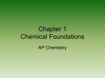 Chapter 1 Chemical Foundations