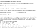 2015 Lesson 4: The Normal Probability