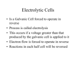 Electrolytic Cells