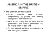 AMERICA IN THE BRITISH EMPIRE