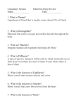 Circulatory System Silent Tea Party Review Name______________