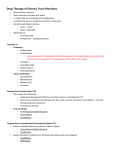 Drug Therapy of Urinary Tract Infections