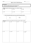 Lesson 9-3 Rational Exponents