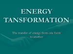 ENERGY TANSFORMATION