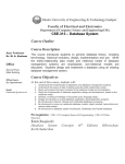 dbms course oute-CSE-313