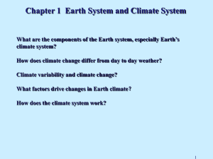 Earth system and Climate Change