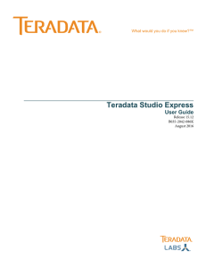 Teradata Studio Express User Guide