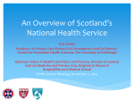 Overview of Scotland`s National Health Service