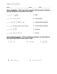 Unit 2 Review Classwork 11/4