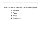 Course Culminating Activity (4 Ps and 2 Cs of International Marketing).