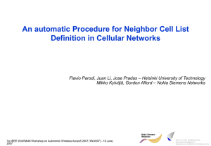 Solution proposal for self-organising network use case: Load/Time