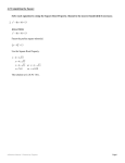 Solve each equation by using the Square Root Property - MOC-FV