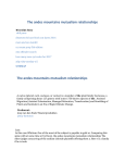 The andes mountains mutualism relationships