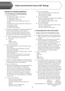 CSEC Biology Revision Guide Answers.indd