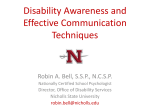 Disability awareness and effective